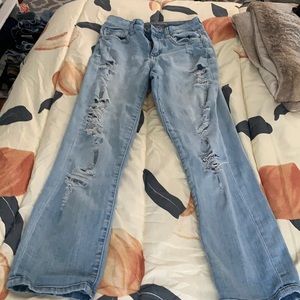 ripped size 1 jeans